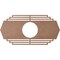 Ekena Millwork Chrysler Wood Fretwork Pierced Ceiling Medallion, Wood (Paint Grade), 24"W x 12"H x 6 1/4"ID x 3/8"T CMWP24X12X0375CSMF - alternate 5